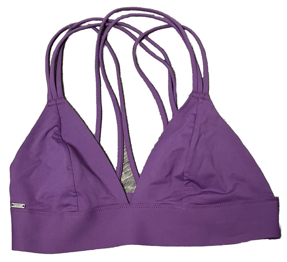 Victoria’s Secret Pink Purple Bralette Strappy Wireless Lightweight Logo Bra XS